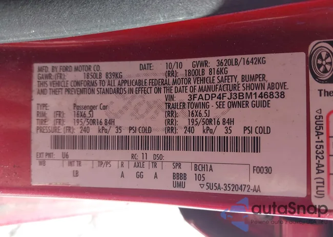 3FADP4FJ3BM146838: 44362474