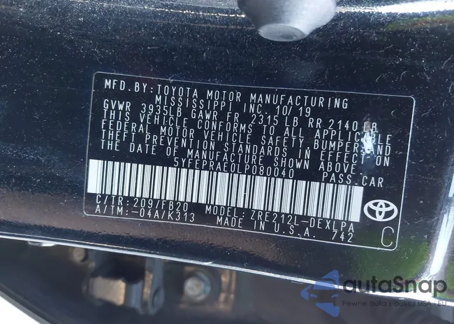 5YFEPRAE0LP080040: 44361648