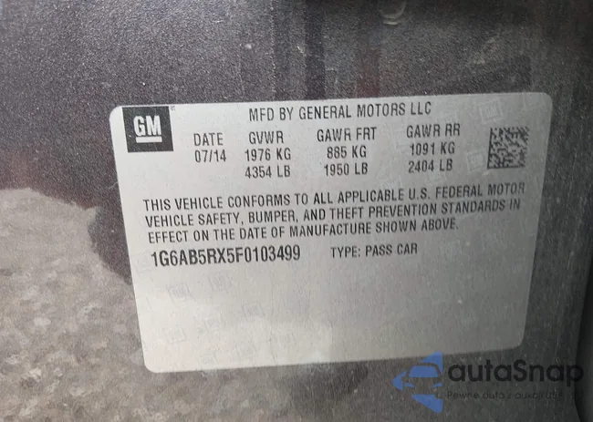 1G6AB5RX5F0103499: 44361693