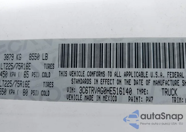 3C6TRVAG0HE516140: 44361699