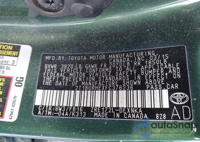 2T1BURHEXFC376236: 44361720