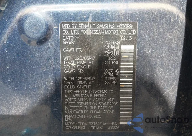 KNMAT2MT1FP539125: 44363047