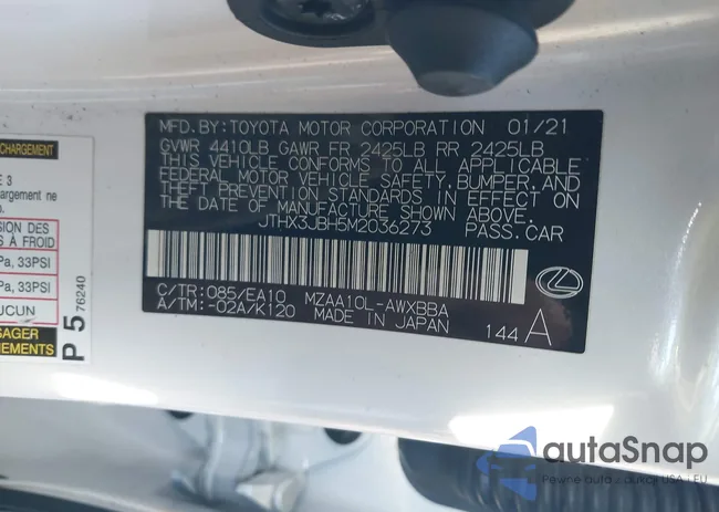 JTHX3JBH5M2036273: 44363073