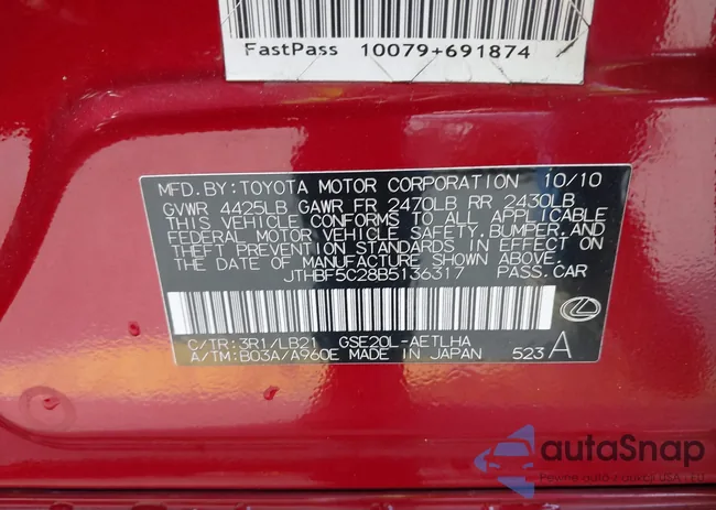 JTHBF5C28B5136317: 44363140