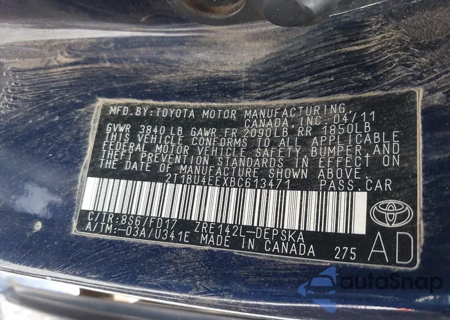 2T1BU4EEXBC613471: 44363151