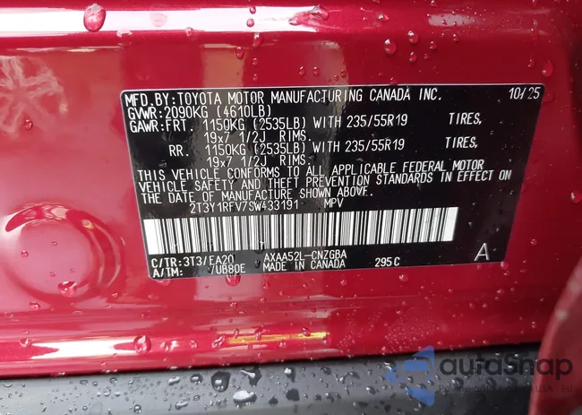 2T3Y1RFV7SW433191: 44363306