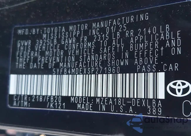 5YFB4MDEXSP271960: 44363386