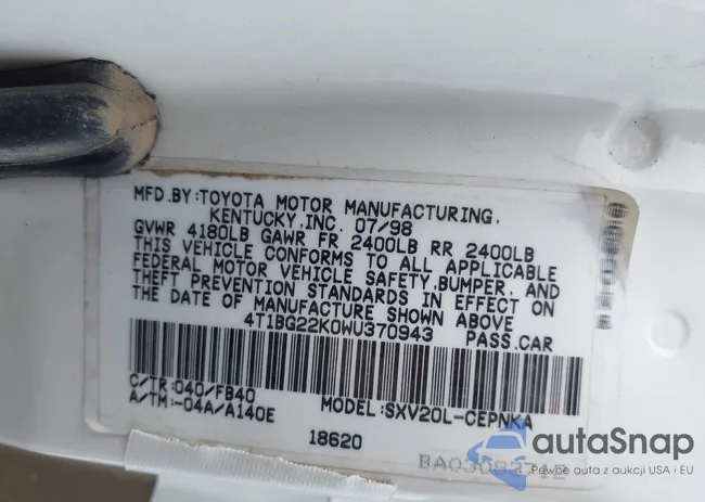 4T1BG22K0WU370943: 44362803