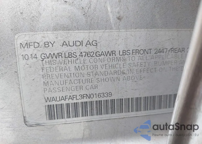 WAUAFAFL3FN016339: 44362835