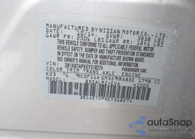 3N1AB7APXEY318274: 44362839