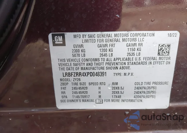 LRBFZRR4XPD048391: 44363998