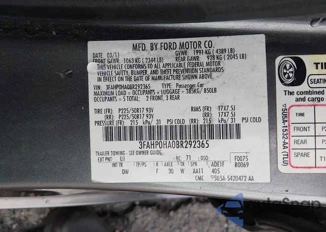 3FAHP0HA0BR292365: 44364032