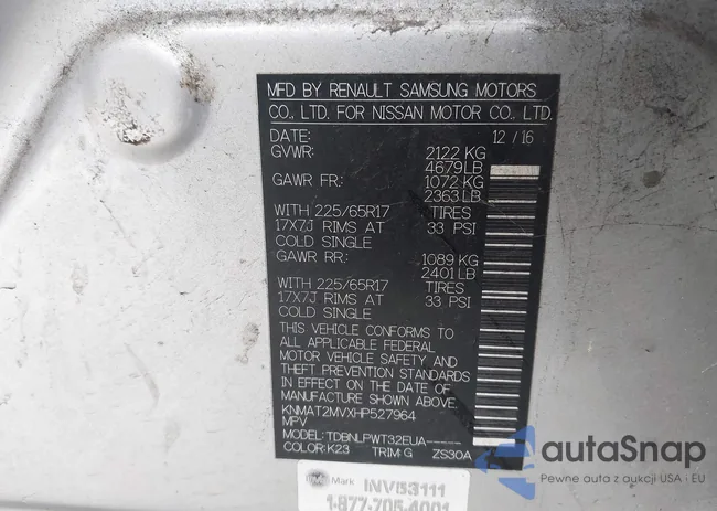 KNMAT2MVXHP527964: 44364139