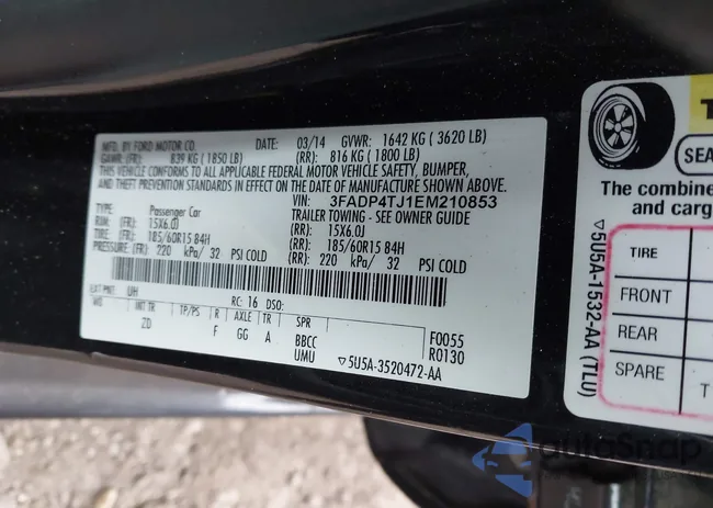 3FADP4TJ1EM210853: 44364172