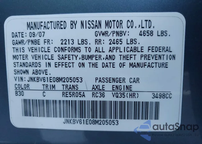 JNKBV61E08M205053: 44364371