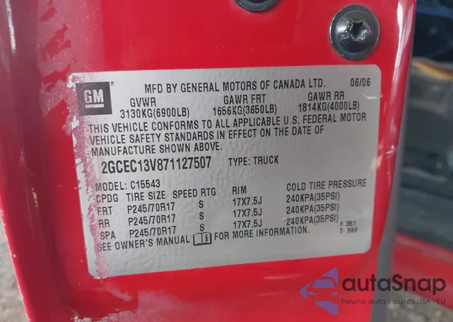 2GCEC13V871127507: 44363548