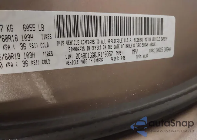 2C4RC1GG6JR140357: 44363671