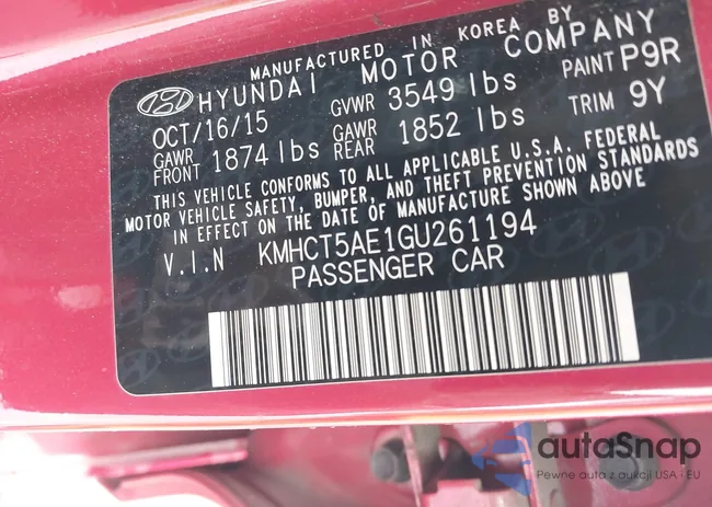 KMHCT5AE1GU261194: 44363680