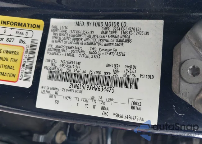 3LN6L5F9XHR634475: 44363727