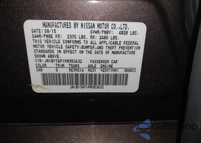 JN1BV7AP1FM353432: 44363729