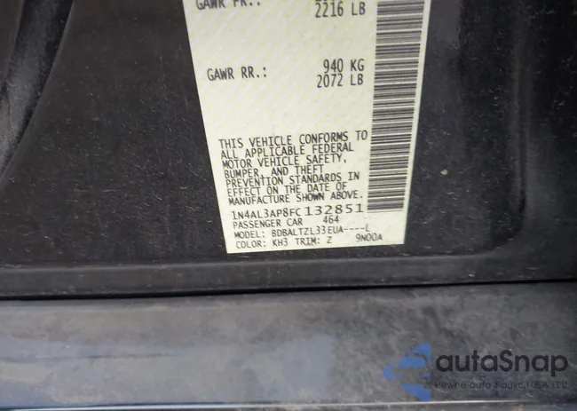 1N4AL3AP8FC132851: 44363745