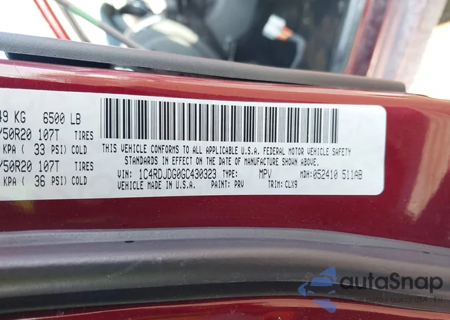 1C4RDJDG0GC430323: 44363803