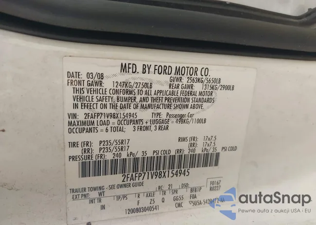 2FAFP71V98X154945: 44363871