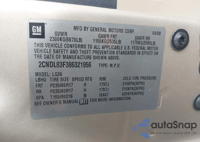 2CNDL83F386321956: 44365027