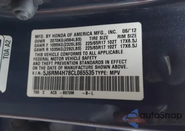 5J6RM4H78CL065535: 44365091