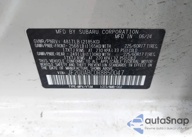 JF2GUABC0R8850047: 44365135