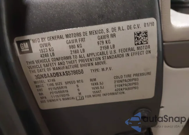 3GNBAADBXAS578650: 44365421