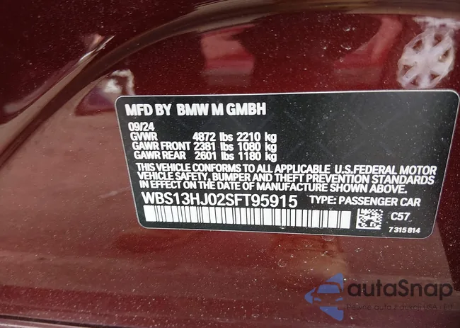 WBS13HJ02SFT95915: 44365501