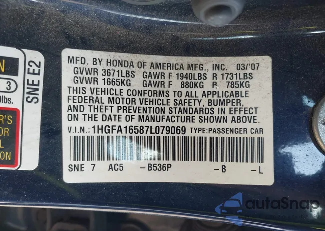 1HGFA16587L079069: 44364622