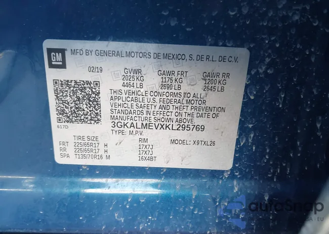 3GKALMEVXKL295769: 44364652