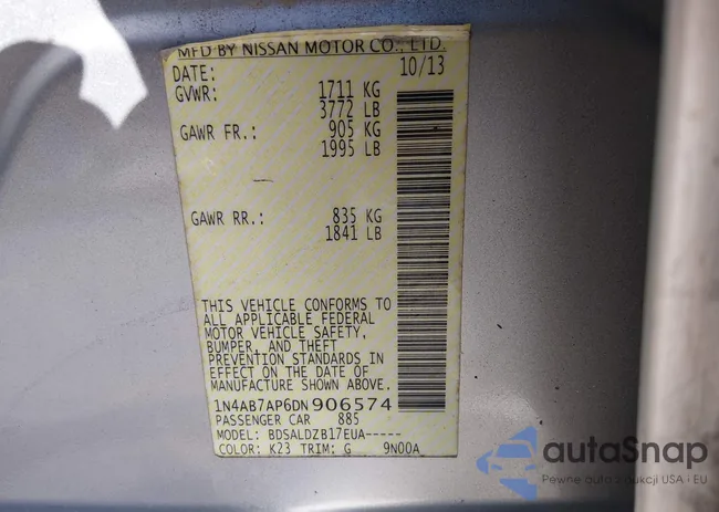 1N4AB7AP6DN906574: 44364665