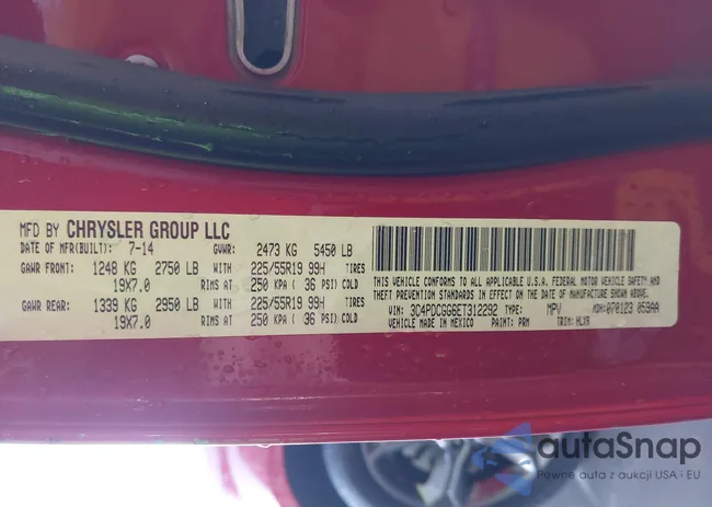 3C4PDCGG6ET312292: 44364811