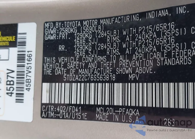 5TDZA22C76S563818: 44364813