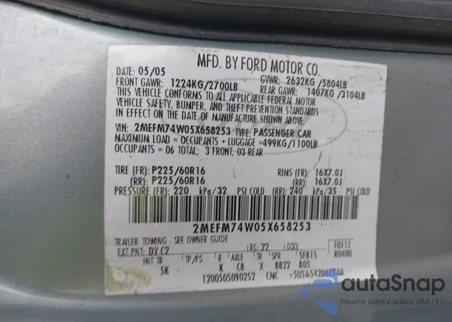 2MEFM74W05X658253: 44364882