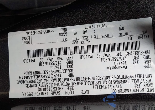 1FADP3F29EL436414: 44365951