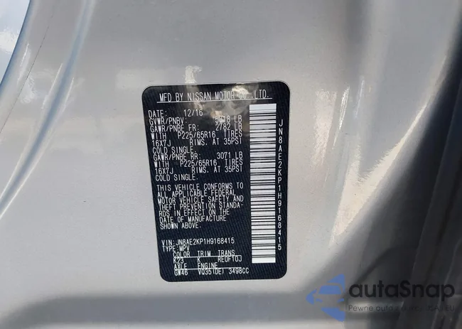 JN8AE2KP1H9168415: 44366102