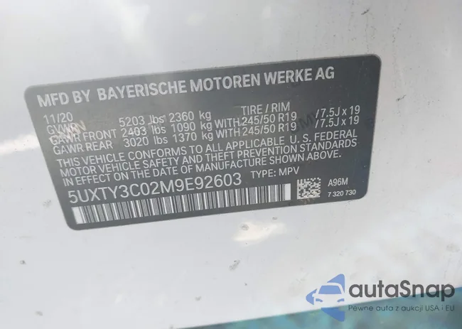 5UXTY3C02M9E92603: 44366137