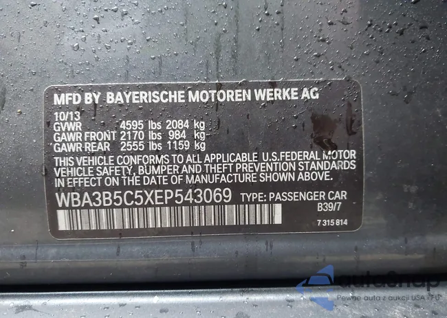 WBA3B5C5XEP543069: 44366136