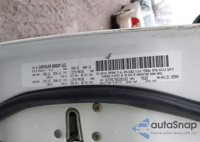 3C6TR5CT8EG253163: 44366170