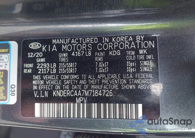 KNDERCAA7M7184726: 44366177