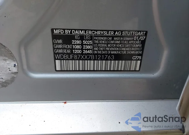 WDBUF87XX7B121763: 44366334