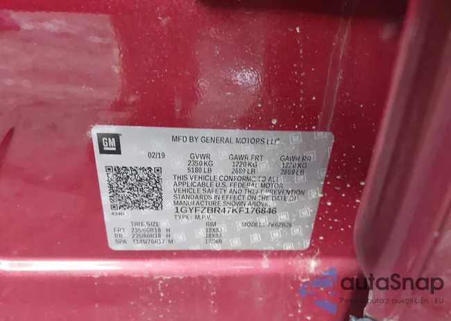 1GYFZBR47KF176846: 44366387