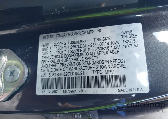 5J8TB3H52GL018521: 44366394