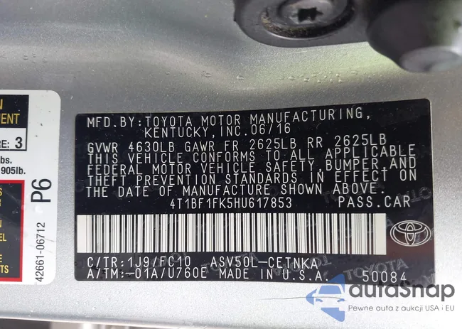 4T1BF1FK5HU617853: 44366416