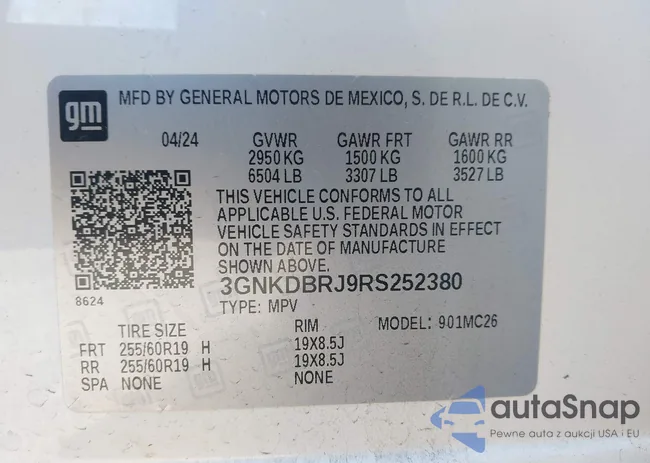 3GNKDBRJ9RS252380: 44366435