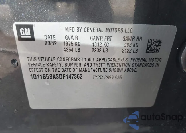 1G11B5SA3DF147362: 44366512